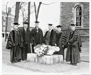 Robert R Prints: Robert McCormick with Others- Cap and Gown