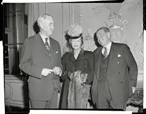 Robert R Prints: Robert McCormick with Wife and AP Director