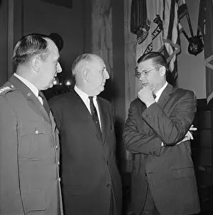 Richard B Prints: Robert McNamara and Peers Attending Senate Armed Services Committee Meeting