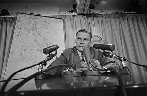 Robert McNamara Speaking to Press