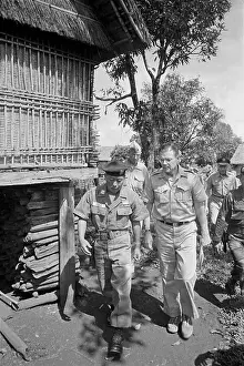 Roberts Prints: Robert Mcnamara Touring Vietnam Hamlet