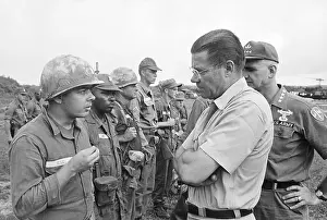 Robert McNamara Visiting 1st Infantry Division