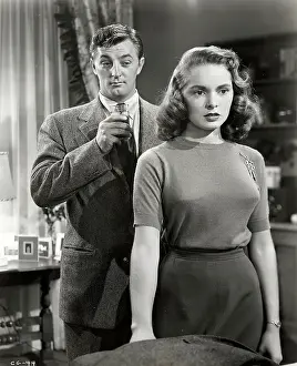 Robert Mitchum with Janet Leigh
