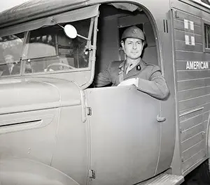 Ambulance Prints: Robert Montgomery Driving Ambulance