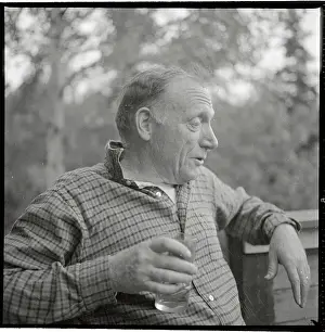 Robert Penn Warren Sitting Outside