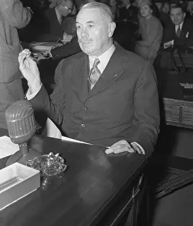 Robert R Prints: Robert R. McCormick at Front of Hearing