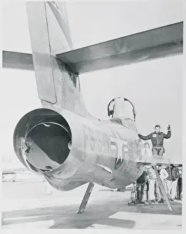Scott Prints: Robert R. Scott Waving from His Plane