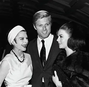 Prints of Actors (L-R) Ruth Gordon, Robert Redford and Natalie Wood attending the nomination announcements for the Golden Globe Awards, 1966. (Photo by Max B) Grace, Glamour & Timeless Elegance: Robert Redford, Natalie Wood And Ruth Gordon