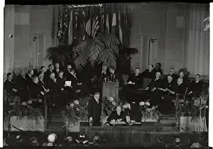 Robert Schuman Signing North Atlantic Defense Pact