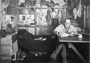 Antarctica Prints: Robert Scott In His Den