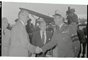 Stevens Prints: Robert Stevens Shaking Hands with Richard Widmark