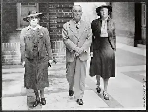 Robert W Prints: Robert W. Service and his Wife and Daughter