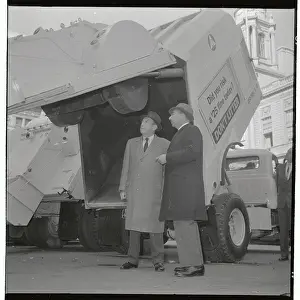 Robert F Prints: Robert Wagner and Frank Lucia Inspecting a Truck