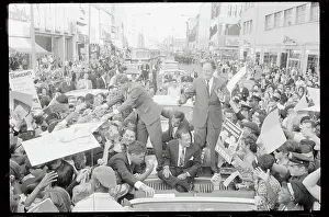Motorcade Prints: Robert Wagner in Motorcade with Robert Kennedy and Hubert Humphrey