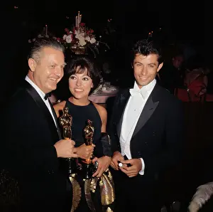 Prints of Academy Awards Party 1962: L-R are Robert Wise; Rita Moreno; and George Chakiris At The Movies: Robert Wise and Friends at Academy Awards Party