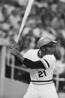 Roberto Clemente at Bat During Game