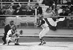 Roberto Clemente Batting During Game