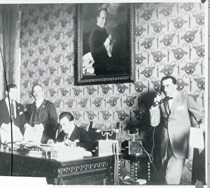 Roberto Farinacci Working in His Office