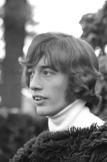 Prints of LOS ANGELES - JANUARY 26: Robin Gibb of the pop group The Bee Gees poses for a portrait on January 26, 1968 in Los Angeles, California. (Photo by Michael Ochs Archives/Getty Images) A Visual Journey Through the Legendary Brothers’ Timeless Legacy: Robin Gibb