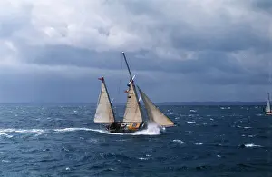 Falmouth Prints: Robin Knox-Johnston Sailing Through Storm