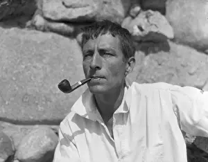 Full Face Prints: Robinson Jeffers Smoking Pipe At Castle
