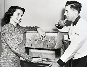 Robot Prints: Robot Barkeep; Woman Makes Drink With It