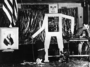 String Prints: Robot And Flag