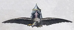 Images Dated 3rd July 2017: Roc bird, hand-colored copper engraving from childrens picture book by Friedrich Justin Bertuch