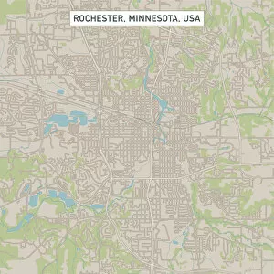 Images Dated 14th July 2018: Rochester Minnesota US City Street Map
