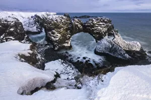 David Clapp Photography Collection: Rock arch, Arnastapi in Iceland