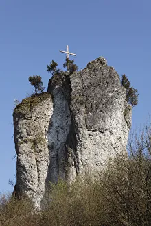 Pinnacle Collection: Rock in Baernfels, municipality of Obertrubach, Franconian Switzerland, Upper Franconia