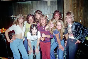 Rock band The Runaways with Rick Derringer and Rodney Bingenheimer