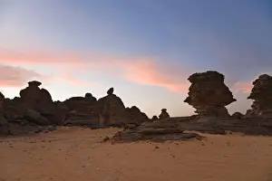 Riverbed Prints: Rock formations in the Libyan Desert