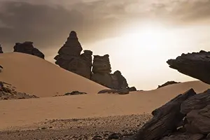 Riverbed Prints: Rock formations in the Libyan Desert