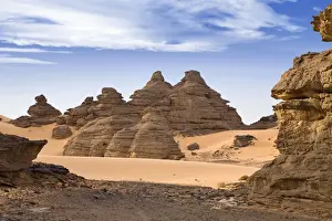 Riverbed Prints: Rock formations in the Libyan Desert