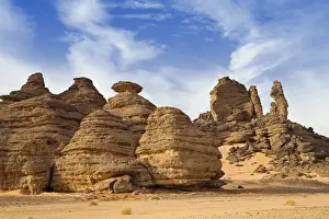 Riverbed Prints: Rock formations in the Libyan Desert