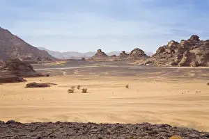 Riverbed Prints: Rock formations in the Libyan Desert