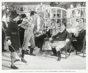 Rock Hudson Acting out Scene in Captain Lightfoot