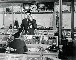 Rock Hudson During Acting Scene at Strategic Command Panel