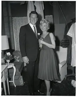 Rock Hudson Congratulates Marilyn Maxwel