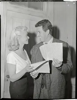 Rock Hudson and Dorothy Malone Talking Together