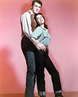 Lac0044 Prints: Rock Hudson And Elizabeth Taylor In Giant