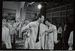 Rock Hudson During Filming of Movie