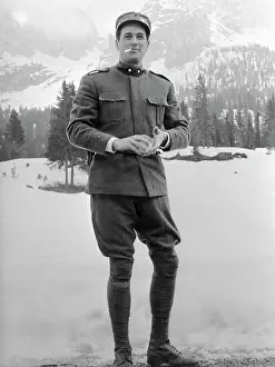 Selznick Prints: Rock Hudson Posing in Early War Uniform