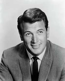 Rock Hudson Wearing Suit and Tie