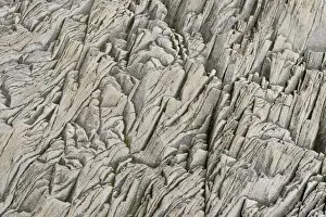 Images Dated 10th September 2014: Rock layers, Halsanefshellir Cave with basalt formations, Reynisfjara beach, near Vik i Myrdal