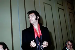 Rock and roll musician Elvis Presley