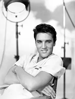 Rock and roll singer Elvis Presley