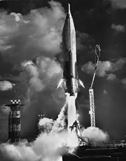 Prints of A rocket leaving its launch pad The Keystone Press Agency Collection Prints: Rocket