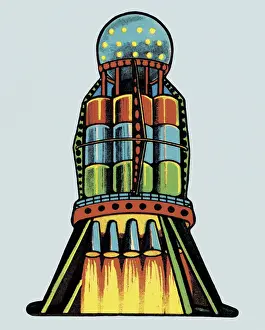 Taking Off Prints: Rocket Launch